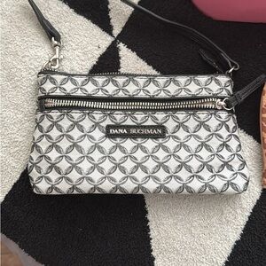 Dana Buchman Patterned Crossbody Bag in Black and White